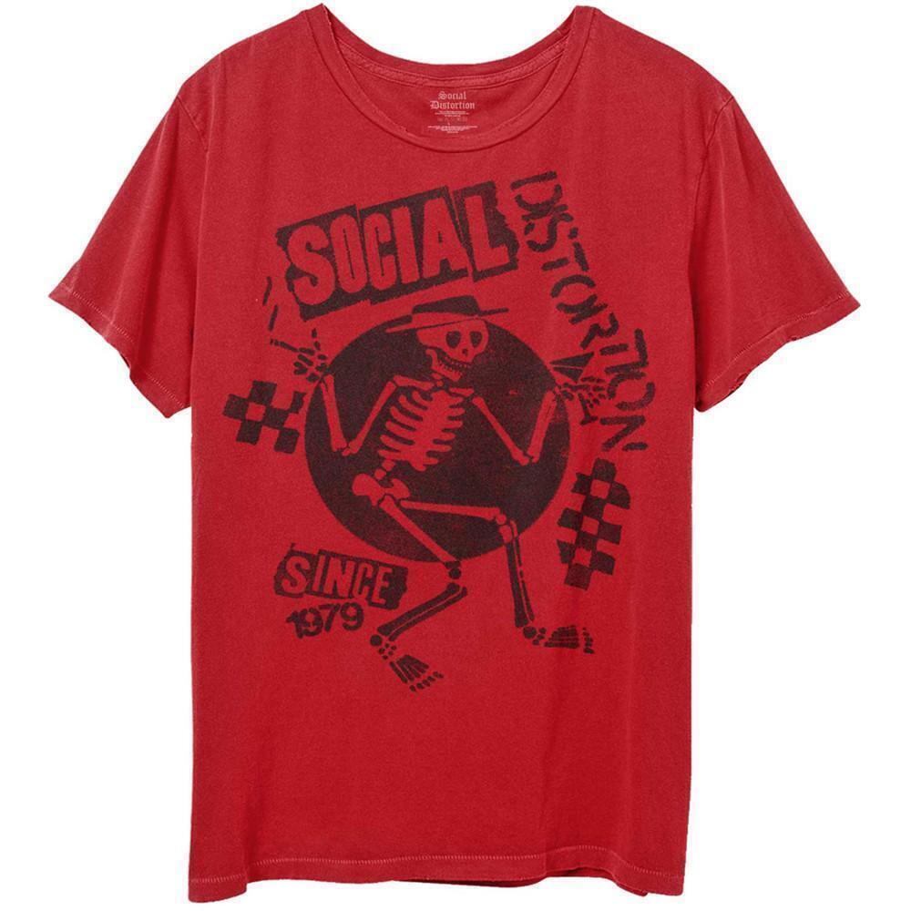 Social Distortion Unisex T Shirt Speakeasy Checkerboard Red